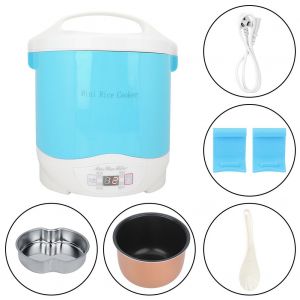 HJLIAN Mini cuiseur a riz electrique portable multi-usages 1,5 L, prise AU 220 V (bleu) - Neuf