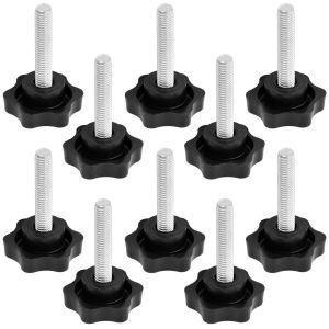 Checarzhn--No1-10 Pièces Vis De Pouce, Boutons Étoiles, Molette De Serrage M6 / M8 Bouton De Serrage À Vis Boutons De Serrage Pour Équipement Mécanique (M8/10pcs) - Neuf