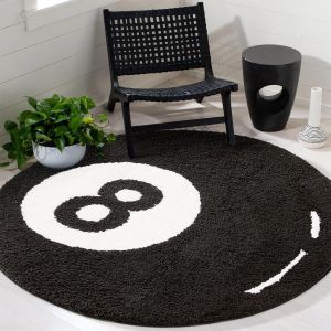 KAL-Tapis De Bain De Billard 8 Balles - Antidérapant Et Anti-Moisissure - 60 X 60 Cm - Y2K - Absorbant L'Eau - En Microfibre Ultra Douce - Tapis De Bain Cool - Accessoire De Décoration D'Intérieur - Neuf