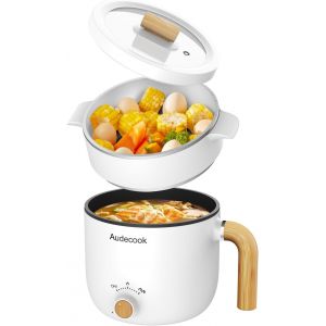 Subzonal-Hot Pot &Eacute;lectrique Avec Cuiseur &Agrave; Vapeur, 1.5l Portable Po&ecirc;le Multifonction, Parfait Pour Nouilles/P&acirc;tes/?ufs/Soupe/Steak (Blanc) - Neuf