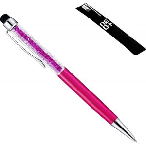 QUALITÉ 2 - en - 1 écran tactile capacitif stylet et stylo à bille avec cristaux (FUCHSIA) - Neuf
