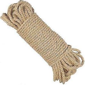 Corde De Jute De 5 Mm D'épaisseur - Corde De Jardin De Chanvre De 20 M De Fort Pour L'artisanat De Bricolage - Neuf