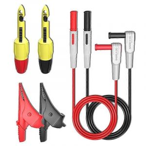 Kit de cordons d'examen de multimètre 6PCS avec pinces crocodiles,pince de sondes de perçage de fil pour multimètre - Neuf