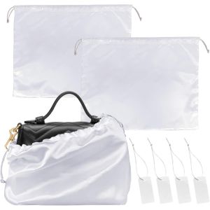 TIANYI-Rangement Sac &agrave; Main, Pack 2 Rangement Sac &agrave; Main Grande Soie Rangement Sac &agrave; Main Souple Sacs &agrave; poussi&egrave;re pour Sacs &agrave; Main Chaussures Bottes Voyage Rangement (Blanc 19,7 * 15,7 Pouces) - Neuf