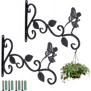 2pcs Suspension Mural Crochet Plante Crochets Muraux &Agrave; Suspendre Pour Plantes R&eacute;tro D&eacute;coration De Jardin Carillon &Eacute;olien - Neuf