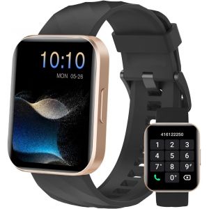 Dakofied Montre Connectée Homme Femme Avec Appel Bluetooth Podometre Cardiofrequencemetre Oxymetre Montre Sport Etanche Ip68 Cycle Menstruel Suivi Sommeil Calories Notification Pour Android Ios Noir - Neuf