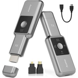 MEVRONISSHOP-metteur et r&eacute;cepteur HDMI sans Fil, Extension HDMI sans Fil Full HD 1080P, avec &eacute;cran LED, port&eacute;e de 50M, 2,4 G et 5 G, pour PC/DV/HDTV/projecteur/bo&icirc;tier TV, Plug & Play - Neuf