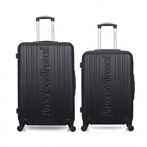 AMERICAN TRAVEL - Lot de 2 - Valise grand format et valise weekend SPRINGFIELD - Neuf