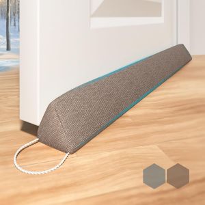 Boudin de porte pour portes et fenêtres,90 cm,extra lourd,lavable,pour isolation du vent et du bruit,rangement facile grâce à la languette de traction,marron - Neuf