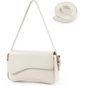 RFCBC-Sac à bandoulière pour femme, sac à main en cuir synthétique avec 2 sangles réglables et fermeture éclair, sac à main tendance Y2K - Neuf