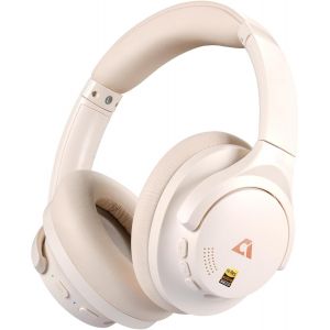 KALANKA-Y8+ Casque Bluetooth sans Fil &agrave; R&eacute;duction de Bruit Active Hybride, Son LDAC Hi-Res Audio, 75H d'Autonomie, EQ in App, Confortable et Pliable Casque Over-Ear - Blanc Cr&egrave;me - Neuf