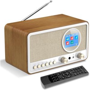 Radio Dab+/Fm Avec Bluetooth, Radio Numérique Dab Plus, Radio De Cuisine, Radio-Réveil, Avec Minuterie De Mise En Veille, Alarme Snooze, Usb/Aux-In, Noir (Blanc) - Neuf