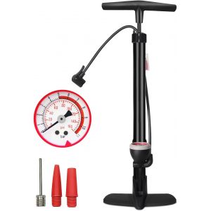 Meimie-Pompe À Vélo Avecmanomètre 160 Psi Pompe À Vélo Presta Et Valve Schrader Pour Pneus De Vélo De Route,Vtt,Basketball,Football - Neuf