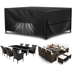 Housse Imperm&eacute;able Pour Meubles De Jardin En Rotin Avec Boucle Coupe-Vent Et Boucle B - 180 X 120 X 74 Cm - Neuf