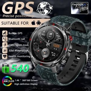 2025 Nouveau T-Rex 3 Montre Intelligente Hommes Gps Intégré 540 Mah Batterie 3Atm Étanche Boussole Baromètre Altimètre Sport Smartwatch Homme.Bleu. - Neuf