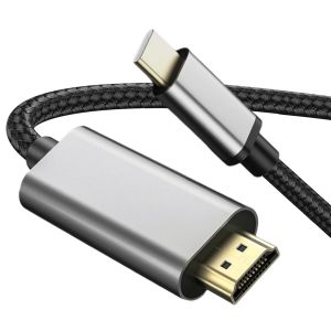 Câble USB C vers HDMI 6ft 4 K pour écran, adaptateur HDMI vers USB C pour Mac Surface, convertisseur USBC vers HDMI pour iPad Pro, dongle USB C vers HDMI pour MacBook Air, câble USB type C vers HDMI - Neuf