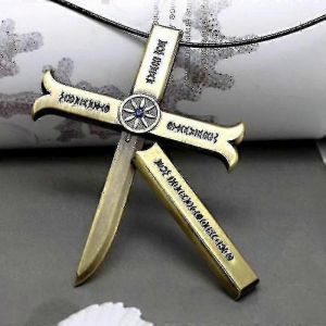 Bijoux Anime One Piece Dracule Mihawk Croix Collier Pendentif Épée Lame Aigle Yeux Vintage - Neuf