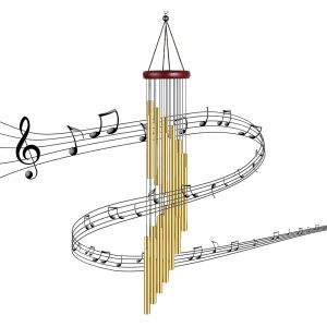 MEVRONISSHOP-Carillon &eacute;olien de jardin, dor&eacute;, 12 tubes en aluminium &agrave; suspendre pour la maison, la cour, le patio, le porche, l'int&eacute;rieur et l'ext&eacute;rieur, d&eacute;coration de jardin zen, tubes en m&eacute;tal, clo - Neuf