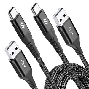 C&acirc;ble Usb C [2M+3M,Lot De 2] C&acirc;ble Usb Type C Charge Rapide Nylon C&acirc;ble Pour I Phone16&15 Pro Max,Samsung Galaxy S24/S23/S22/S21/S20/S10, So Ny Xperia, Huawei P50/P40,Xiaomi,Google[CAB9160840] - Neuf