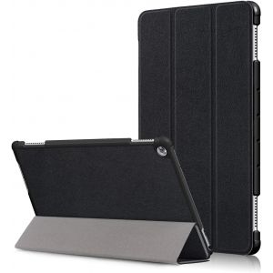 LORANKA-Slim Fit PU Cuir &Eacute;tui Housse Coque avec Support Ultra-Mince et L&eacute;ger et la Fonction Sommeil/R&eacute;veil Automatique pour Huawei Mediapad M5 Lite 10 10.1 Pouces - Neuf