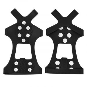 Antidérapante Crampons (21,5 X 13,5 X 0,15 Cm) Pour Les Chaussures Et Les Bottes, 10 Neige Clous En Acier Inoxydable Anti-Dérapant Crampons, Unisexe - Neuf
