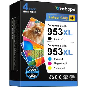 Cartouche 953XL 953 XL Compatible pour HP 953 XL Compatible pour HP Officejet Pro 7740 8720 7720 8710 8725 8730 8715 8725 7730 8210 8715 8218 8719 8710 8740 (Pack de 4 Cartouches) - Neuf