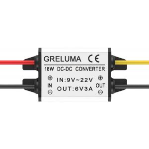 1 Pièce Dc 12V À 6V Convertisseur Abaisseur Régulateur 3A 18W Adaptateur Secteur Réducteur Pour Voiture Électronique Camion Véhicule Bateau Système Solaire (Entrées Dc 9-22V,Certifié Ce)[Z666] - Neuf