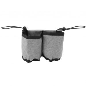 Porte-gobelet de voyage pliable et lavable pour deux tasses, compatible avec toutes les tailles de valises, gris - Neuf