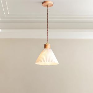 Kal-Suspension Luminaire,Lustre Salle A Manger Bois,Lustre E27 Avec Abat-Jour Tissu,150cm Hauteur Max Réglable Suspension Pour Salle À Manger Salon Chambre Cuisine (Sans Ampoule) - Neuf