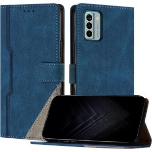 Kal-Étui Pour Nokia G22, Housse En Cuir Pu Avec [Protection Antichoc Tpu] [Fonction Support] [Porte-Cartes ] Antichoc Magnétique Coque Pour Nokia G22 - Bleu - Neuf