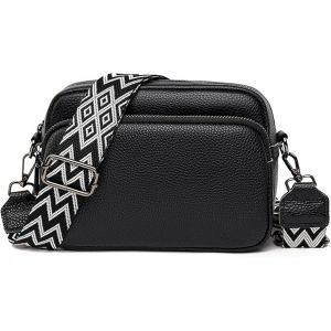 Femmes sac Bandoulière Sacs (Noir), en Cuir Véritable Sacs d'Épaule, Petits Sacs à main et sac Bandoulière Sacs pour les Femmes (avec réglage de Large Sangle d'Épaule), Appareil ph - Neuf