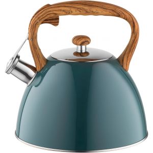 Bouilloire Inox (2,5 L) I Bouilloire Sifflante Frank I Poignée Résistante À La Chaleur I Bouilloire Non Electrique I Bouilloire Induction, Gaz I Pour Thé Et Café I Couleur: Noir[POU8804691] - Neuf