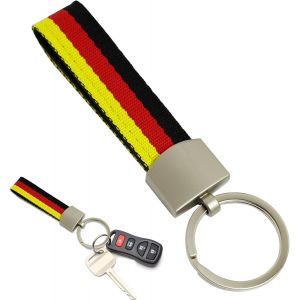 Kal-Porte-Clés Drapeau De L'italie, Porte-Clés Drapeau Italien En Toile Et Anneau En Métal, Pas Facile À Casser, Mode Inoxydable Et Résistant À La Lumière - Neuf