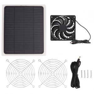 Kit De Ventilateur De Panneau Solaire 10w, Ventilateur De Refroidissement éTanche Pour Chien, Poulailler, Serre - Neuf