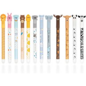 Tianyi-Stylos Effaçables, Lot De 12 Stylos À Bille Effaçables [6 Bleus, 6 Noirs], Gel Effaçables De 0,5 Mm, Pour Cadeaux, Fournitures Scolaires Et De Bureau - Neuf