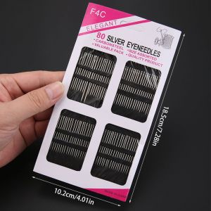 Aiguilles À Coudre À La Main En Acier Inoxydable,18/,À Grands Yeux,Utilisées Pour Coudre Des Vêtements,Aiguilles À Broder - Type 80pcs #C - Neuf