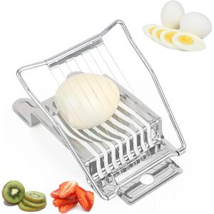 Coupe-?ufs en Acier Inoxydable,Coupe oeuf &agrave; la coque Professionnel,Egg Cutter Slicer Tranches en M&eacute;tal,Oeuf Trancheuse Cutter pain D'Oeufs Hachable Champignons Fruits - Neuf