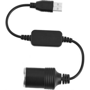 JGD-Port USB vers Adaptateur Allume-Cigare de Voiture 12V, 5V USB A M&acirc;le vers Prise Allume-Cigare de Voiture 12V Convertisseur Femelle pour Enregistreur de Conduite DVR Dash Camera GPS - Neuf
