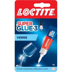 Colles Cyanoacrylates SUPERGLUE-3 Sp&eacute;cial Verre Tube 3g Blister 12uc - Neuf
