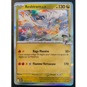 Pokemon Reshiram De N 154 / 217 Holo Heros Transcendants 2.5 - Neuf