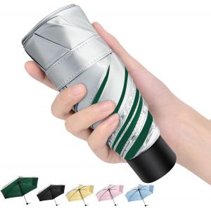 Mini Parapluie Pliant Anti Uv Upf>50+ Parapluie De Poche De Voyage Pliable Et Coupe Petit Parapluie Compact Pour Activit&eacute;s 6 C&ocirc;tes Id&eacute;al Pour Tenir Dans Votre Poche Ou Votre Sac - Neuf