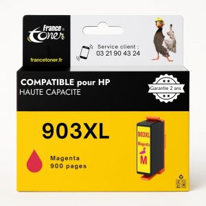 903XL - Cartouche d'encre Compatible avec HP 903XL - Magenta Taille XL - pour OFFICEJET 6950-6950- 6951-6951 All in One - HP OFFICEJET Pro 6860-6860 All in One - Neuf