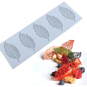 Kal-Moule À Gâteau En Silicone En Forme De Feuille 3d Creux En Forme De Feuille Pour Bougies, Chocolat, Bonbons, Fondants, Tapis De Gaufrage, Outil De Décoration Réutilisable Pour Décoration De Pâtis - Neuf