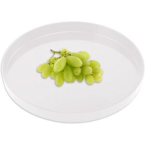 Checarzhn--No1-Plateau Decoratif Table 30 Cm,Plateau Bougie Blanc,Plateaux Decoration,Plateau Bijoux,Plateau De Service,Assiette Bougie,Plateau Cosmétique,Plateau Salle De Bain Rond,Plateau À Café Po - Neuf