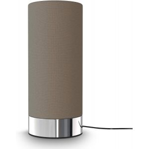 - Lampe De Chevet Tactile, Intensité Lumineuse Variable Par Paliers, Douille E14, Lampe De Bureau, Lampe De Table, Lampe De Chevet Chambre, Lampe Chevet, 10,8x19,5 Cm, Nickel Mat - Neuf