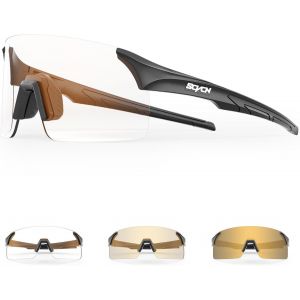 Lunettes De Cyclisme Photochromiques Lunettes De Vélo De Montagne Pour Hommes Femmes Lunettes De Soleil De Sport Sans Cadre S142[Z2734] - Neuf