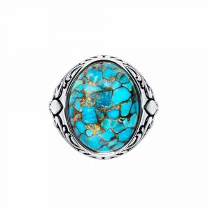 Chevali&egrave;re Homme Royale Turquoise Argent - Neuf