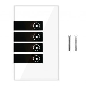 Interrupteur mural tactile intelligent sans fil Wi-Fi US, commande a distance par application (4 boutons) - Neuf
