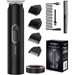Oayew-Tondeuse &Agrave; Cheveux Pour Visage Et T&ecirc;te Pour Homme, Tondeuse &Agrave; Barbe Pour Homme, Rasoir &Eacute;lectrique Rechargeable Sans Fil Avec Station De Charge (Noir) - Neuf