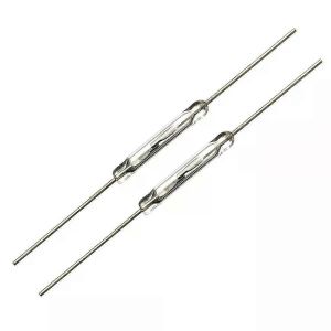 10 pcs Contact à lames 14mm x 2mm Contact à lames miniature Interrupteur à lames 44mm longueur - Neuf